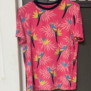 Free Planet Pink Parrot Print Kids Shirt